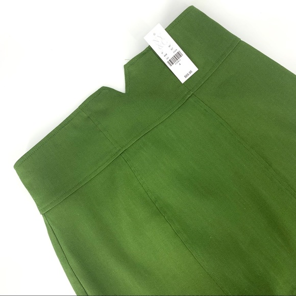 NY & CO Skirt Hi-Low Ruffled Hem Linen Green: 4 - Picture 5 of 8
